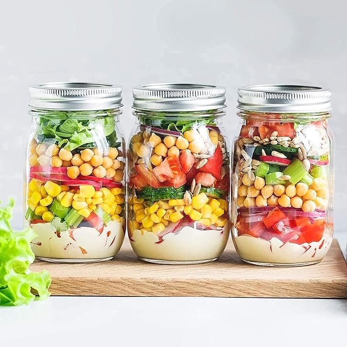 52Pcs Premium Canning Lids, Rings for Regular Mouth Mason Jars - Food Grade Split-Type Metal Canning Kerr Jar Ball Lids
