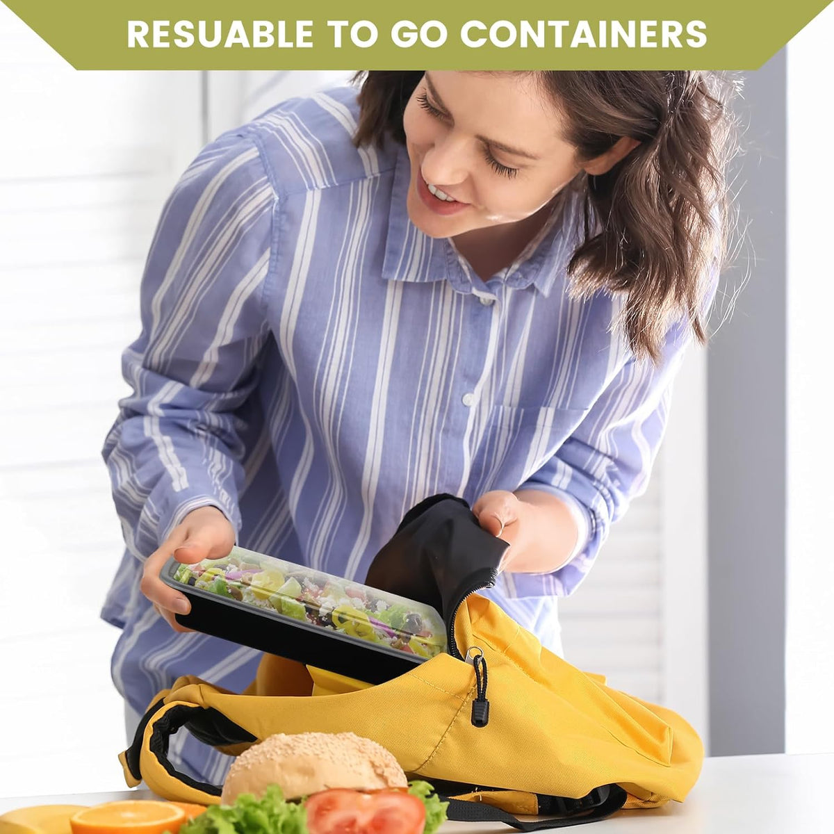 Meal Prep Containers Reusable - 48oz Food Storage Containers with Lids 30 Pack, To Go Food Containers for Meal Prep, Disposable To Go Container with Lids, BPA Free, Microwave/Dishwasher/Freezer Safe