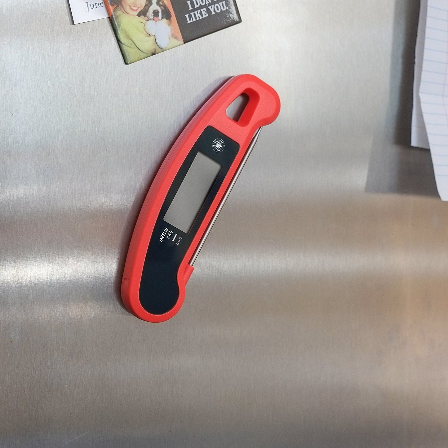 Lavatools Javelinยฎ PRO Duo Ultra-Fast 2-Second Professional Digital Instant Read Meat Thermometer for Grill and Cooking, Auto-Rotating Backlit Display, IP65 Water Resistant, NSF Certified โ Wasabi