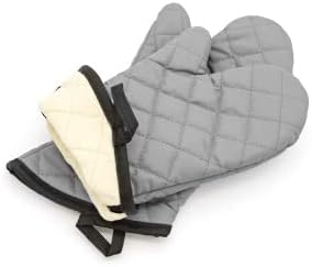 ARCLIBER Oven Mitts 1 Pair of Quilted Terry Cloth Cotton Lining,Extra Long Professional Classic Oven Mitt Heat Resistant Kitchen Oven Gloves,16 Inch
