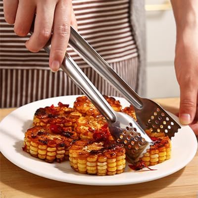 10 Pack Buffet Tongs,Stainless Steel Serving Tongs Serving Utensils 7Inch