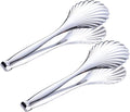 Buffet Cooking Serving Tongs, 12 inch Kirsite Catering Chef Food Salad BBQ Serving Utensils, Set of 2(stainless steel) (Stainless Steel)