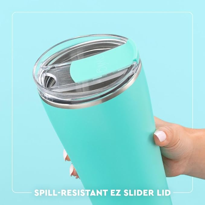 Swig Life 32oz Insulated Tumbler, Travel Coffee Tumbler with Lid, Cup Holder Friendly Travel Coffee Mug, Stainless Steel, 32 oz, Reusable Insulated Mug with Lid (Christmas Plaid)
