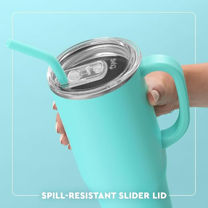Swig Life 40oz Mega Mug, 40 oz Tumbler with Handle and Straw, Cup Holder Friendly, Dishwasher Safe, Extra Large Insulated Tumbler, Stainless Steel (Boho Desert)