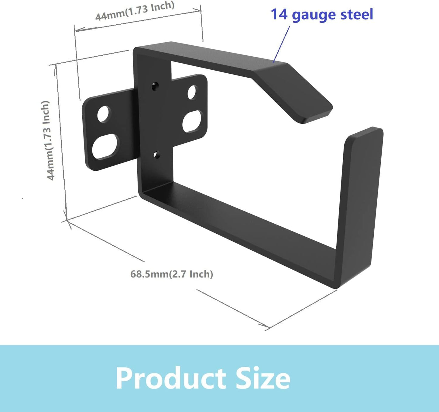 5 Pieces of 1.7 x 2.7in Server Rack Cable Management D-Ring Hooks - Network Rack-Mount Cord Organizer Ring Set for Power Cords, Fiber Optic or Network Patch Cables (5DRing)
