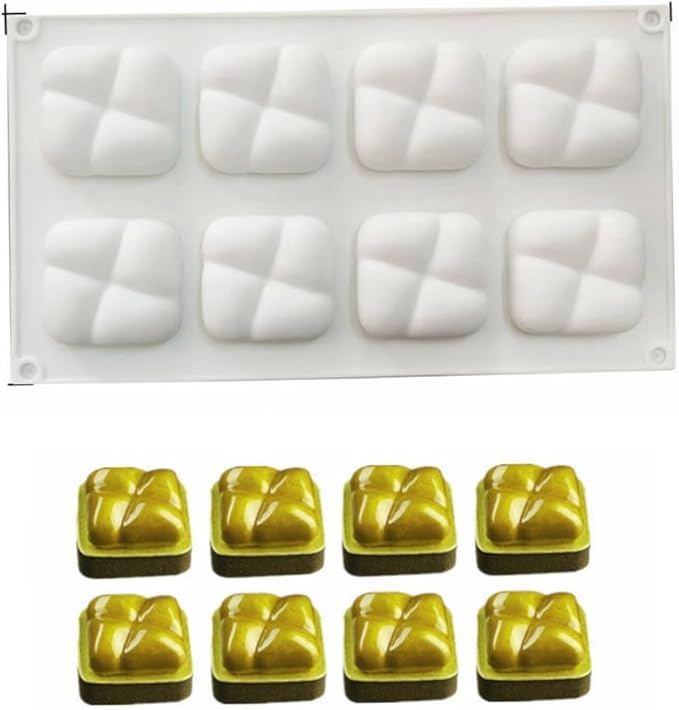 mostsom Silicone Molds Baking Mold for Mousse Cake, Silicone Mold for Chocolate, French Dessert Mold for Pastry Chocolate, Reusable Non-Stick Easy Release Baking Molds (J_ Stone)