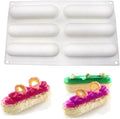 mostsom Silicone Molds Baking Mold for Mousse Cake, Silicone Mold for Chocolate, French Dessert Mold for Pastry Chocolate, Reusable Non-Stick Easy Release Baking Molds (B_ Ellipse)