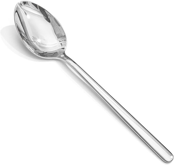 KINGSTONE Dinner Spoons Set of 12, 8 Inch 18/10 Stainless Steel Spoon Cutlery Table Spoons for Home, Kitchen & Restaurant, Dishwasher Safe