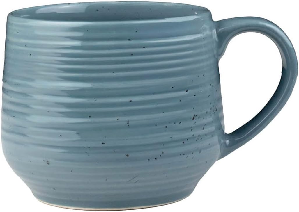 Sango Siterra Painter's Palette 17.5 oz. Assorted Color Stoneware Mug Set – Service for 4, Earthy Reactive Glaze, Microwave & Dishwasher Safe, for Everyday Dining & Entertainment
