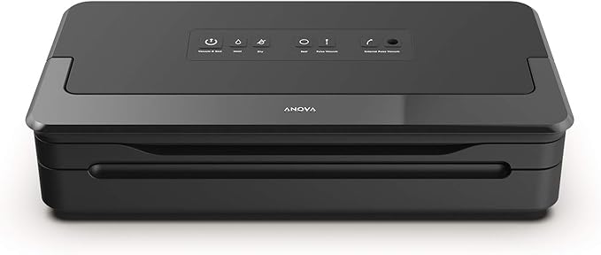 Anova Culinary Precision Vacuum Sealer Pro, Includes Large Bag Roll (19ft), Wet & Dry Dual Food Vacuum Sealer Machine for Sous Vide and Long-Term Storage, 2-Year Warranty