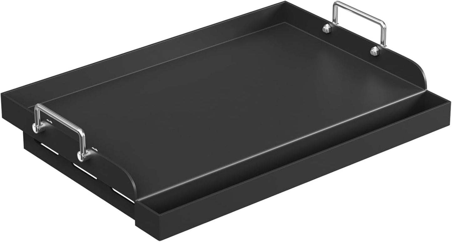 Griddle for Gas Grill, 25" x 16" Flat Top Grill Plate for BBQ Gas Stove Charcoal, Nonstick Coating Cooking Flat Top Griddle Plate Insert for Camping Tailgating