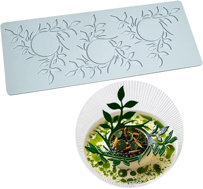TUKE Leaf Molds Silicone Fondant Molds 3D Ring Leaf Flower Chocolate Molds, Silicone Molds for Baking, Sugar Craft, Wax, Gum Paste, Cupcakes, Clay (Flower_12.08x4.92x0.12inch)