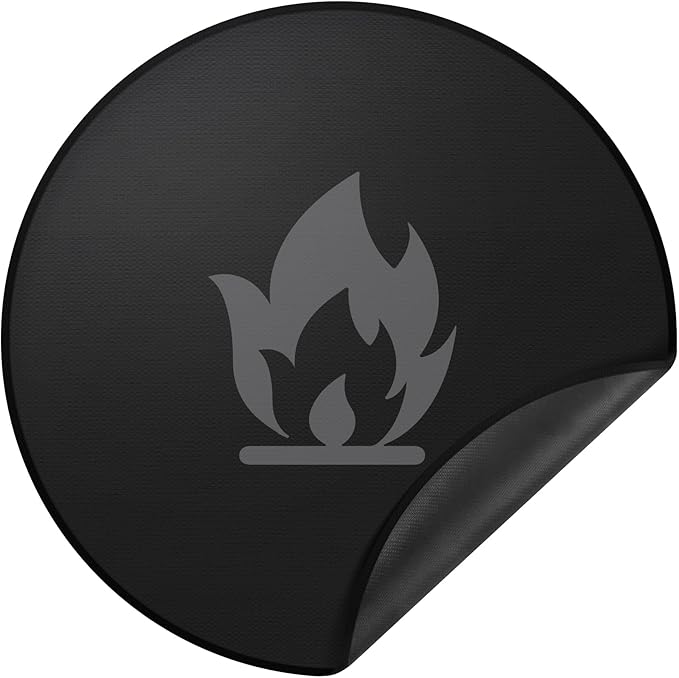 36" Fire Pit Mat for Solo Stove Bonfire: Round Fireproof Under Grill Mat Heat Insulated Indoor Fireplace Pad Protector for Decks, Patios, Grass, BBQ Smoker, Portable Reusable Oil-Proof and Waterproof