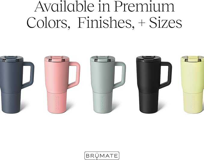 BrüMate Müv - 25oz 100% Leak Proof Insulated Coffee Mug with Handle & Lid - Stainless Steel Coffee Travel Mug - Double Walled Coffee Cup (Eclipse)