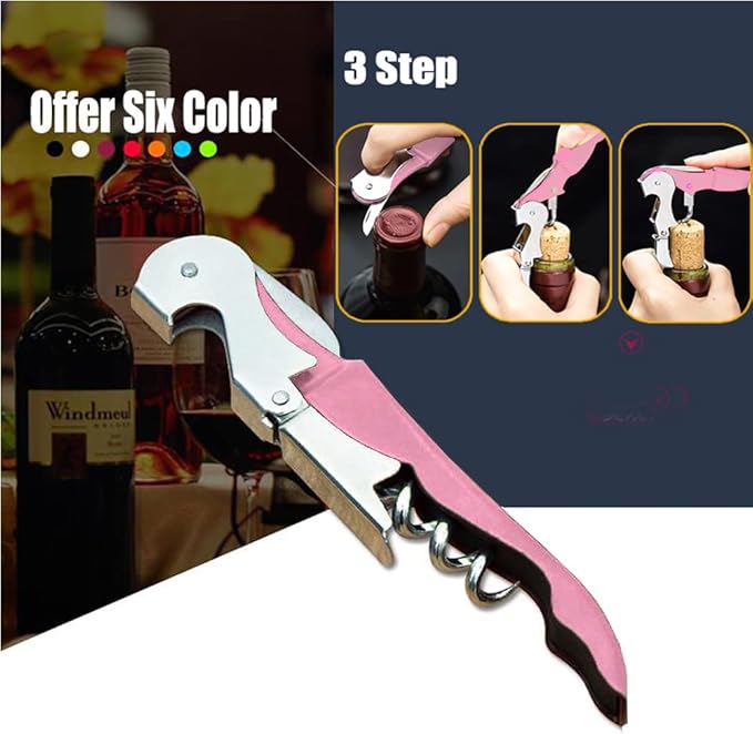 Professional Waiter Corkscrew Wine Openers Set, Heavy Duty Stainless Steel Hinges Wine Key for Restaurant Waiters, Sommelier, Bartenders