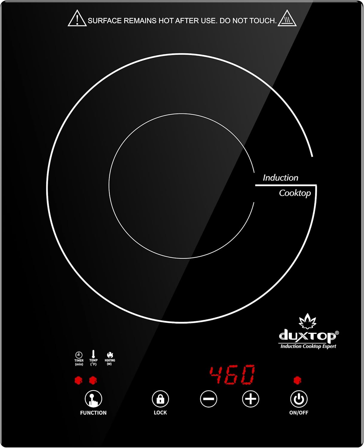 Duxtop Built-in Induction Cooktop, Portable Countertop Burner, Sensor Touch Induction Burner, 170-Minute Timer, Safety Lock, 1800W BT-200T1/8600BI