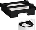 Paper Plate Dispenser, 9-inch Bamboo Paper Plate Dispenser Under Cabinet, Kitchen Counter Vertical Holder Organizer Countertop Caddy Black