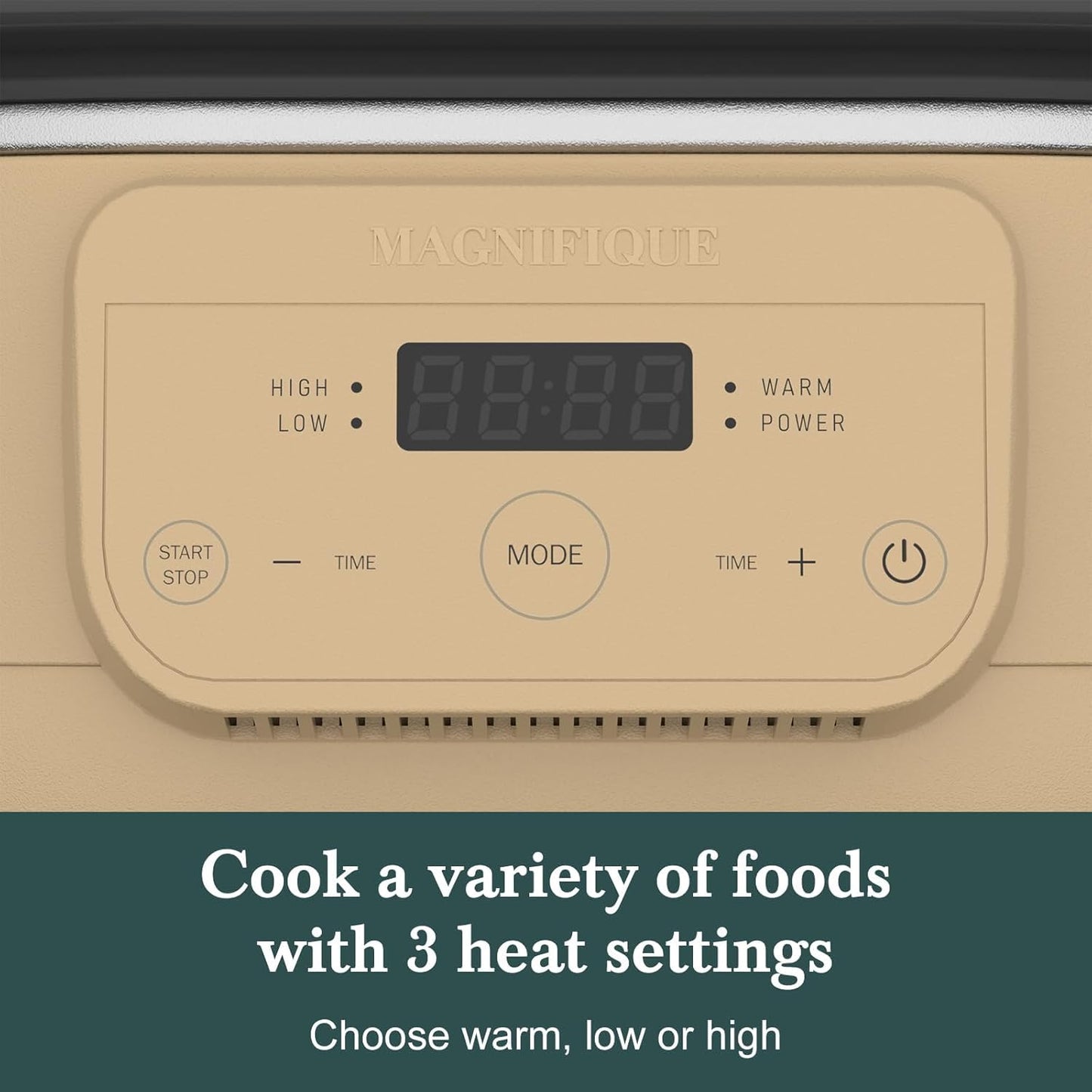 6 Quart Programmable Slow Cooker Removable Healthy Nonstick Crock Pot - Small Kitchen Appliance for Family Dinners - Serves 6+ People - Heat Settings: Keep Warm Brown Brown