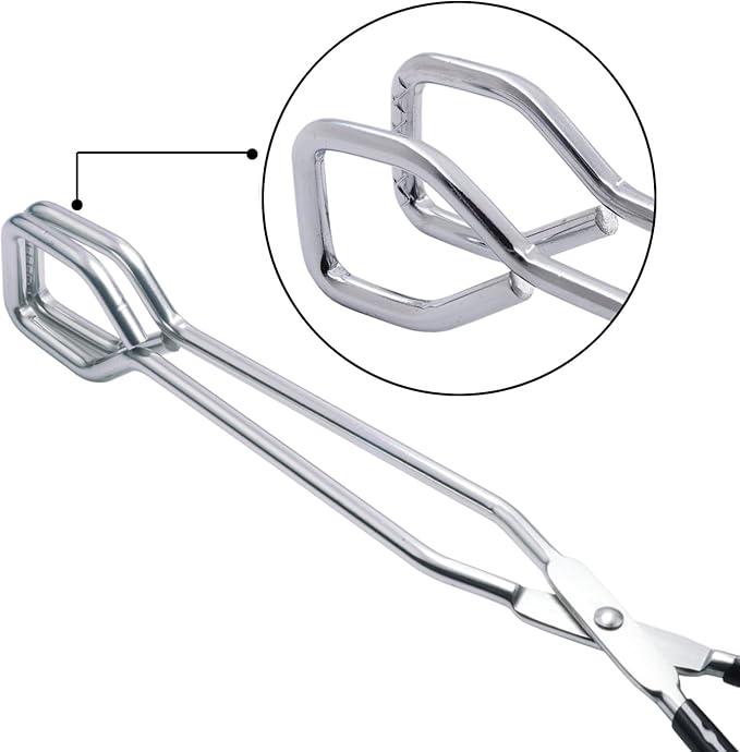10-Inch Heavy Duty Stainless Steel Kitchen Scissor Tongs, Set of 2