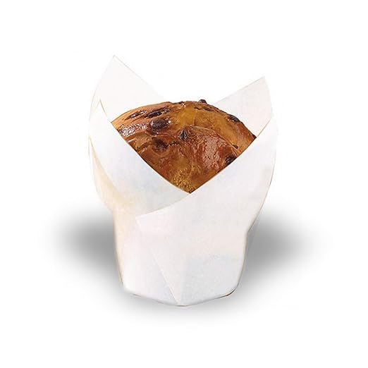 PackNwood 209CPST8B-Tulips Golden Brown Silicone Baking Cup,Cupcakes,tulip baking cups,parchment paper cupcake liners, Eco Friendly,Disposable,brown cupcake liners-8oz 6.9x 6.9” H:3.6” D:2in|1000 pcs