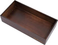 Bamboo Drawer Organizer - Kitchen Utensil Organizer Silverware Tray Cutlery Holder，Office Desk Supplies and Accessories,12 * 5.9 * 2.6,Nut-brown