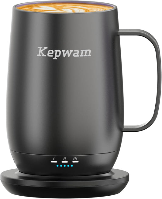 Heated Coffee Mug T2-Plus, 20oz Leading Large Capacity Self Heating Coffee Mug, Up to 8 Hrs Battery & Hot Up to 149℉, Smart Coffee Mug for Women, Men