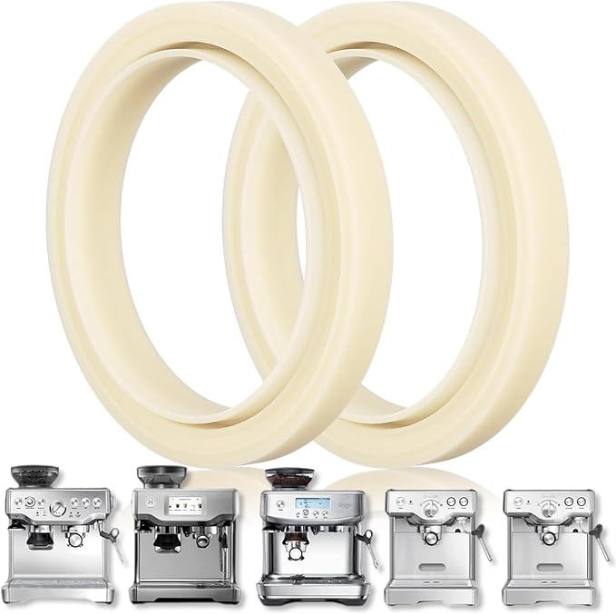 54MM Silicone Steam Ring 2PCS，Brevilles Gasket Replacement for Breville Espresso Machine Parts Breville Espresso Machine Accessories 878/870/860/840/810/500/450 and Sage 500/870/875/880/810/878