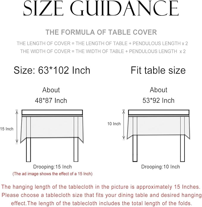 patdrea Designer Linen Vintage Blue Long Rectangle Tablecloth,Leaves Pattern Durable Floral Table Cloth,French Table Cover Cloth Decor for Kitchen Dining,Thanksgiving,Party,63"x102"-Ivar B