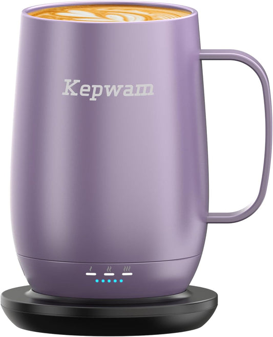 Heated Coffee Mug T2-Plus, 20oz Leading Large Capacity Self Heating Coffee Mug, Up to 8 Hrs Battery & Hot Up to 149℉, Smart Coffee Mug for Women, Men