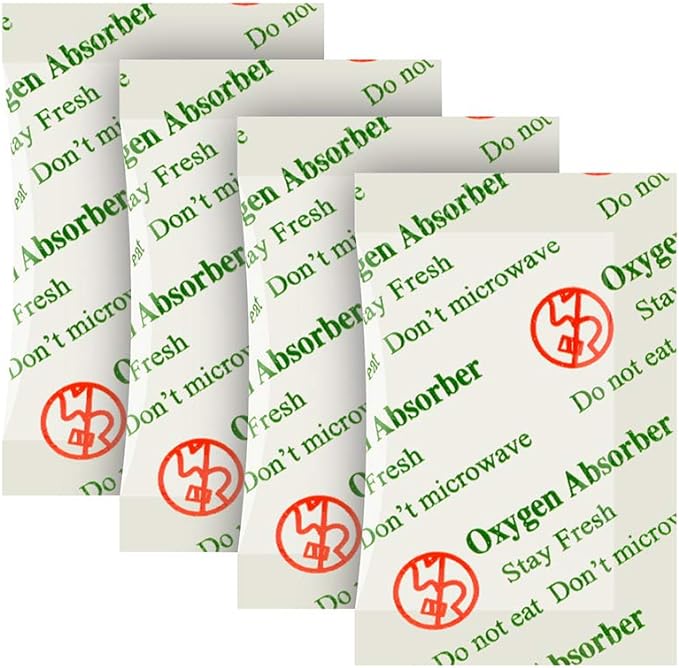 VacYaYa 50CC(300-Pack) Food Grade Oxygen Absorbers Packets for Home Made Jerky and Long Term Food Storage, Stored in Vacuum Bag and 3 Times Oxygen Absorption Capacity