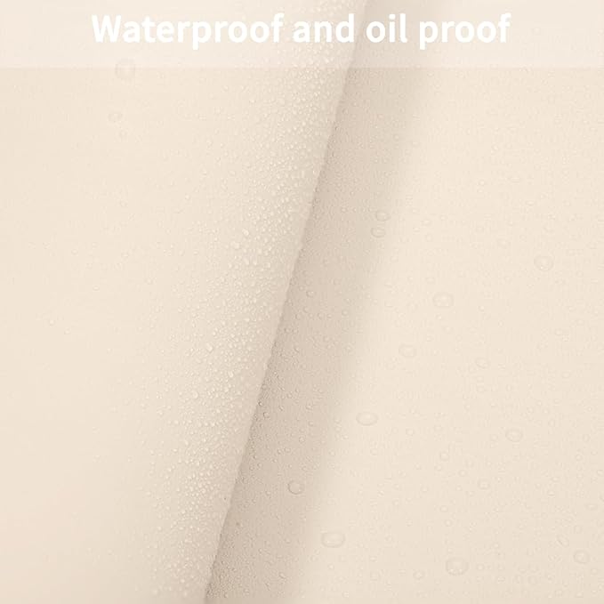 Leather Table Cover,1.8mm Thick,36x54 Inch Table Protector,Table Protector for Dining Room Table,Table Protectors for Rectangle Tables.(Off White+Light Gray,36x54)