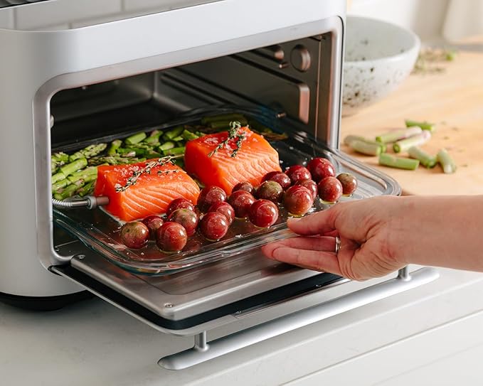 Brava Oven Starter Set: 10-in-1 Touchscreen Countertop Smart Oven, Air Fryer, 6-Slice Toaster, Slow Cooker, Reheater, Dehydrator, Rice Cooker, Healthy & User Friendly, Auto-Shut Off, Black