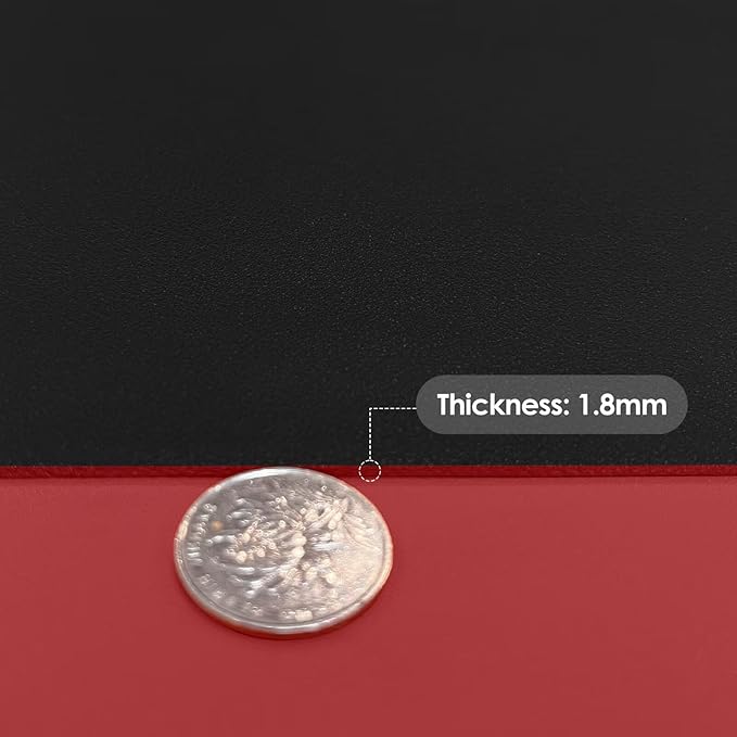 Vanity Cover Top Protector - Can Be Used On Both Sides Waterproof and Easy to Clean Good Flatness Used for Dresser Table(Black+Wine Red 10x60)