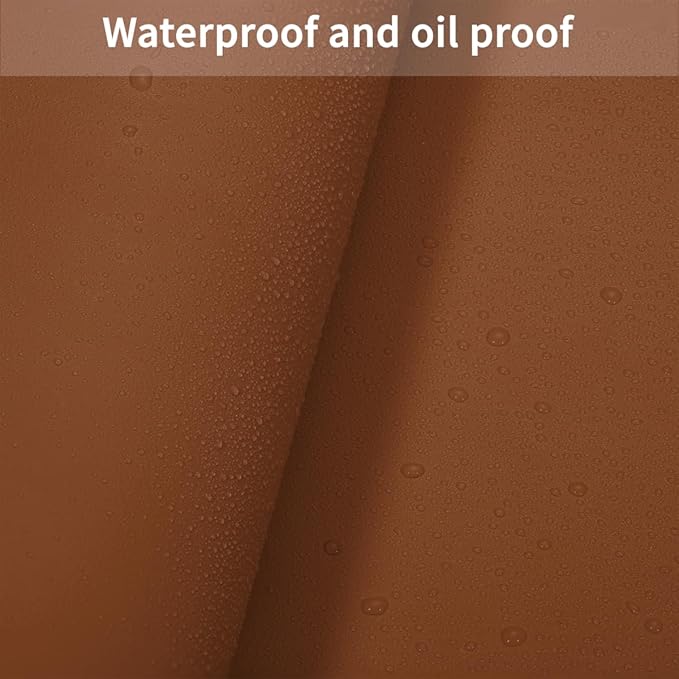 Leather Dresser Cover,1.8mm Thick,14x40 Inch,Dresser Protector Top,Dresser Top Protector,Dresser Cover Top,Dresser Top Cover,Dresser Cover Top for Bedroom.(Brown+Gray,14x40)