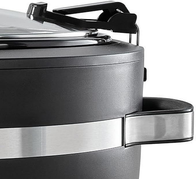 Crock-Pot Thermoshield Slow Cooker with Easy Carry Handles | 6 Quart Manual Slow Cooker, Black
