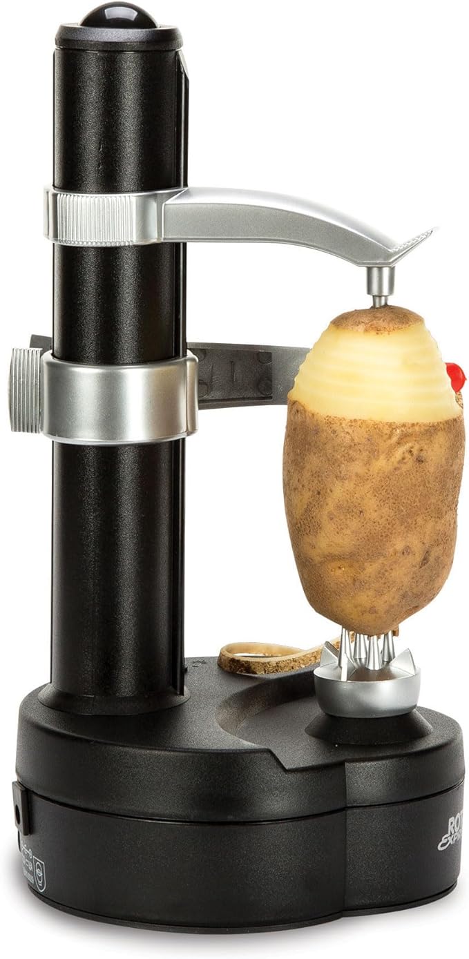 Starfrit Rotato Express Electric Peeler - 2 Spare Blades - Safe & Easy to Use - Effortlessly Peels Vegetables and Fruit