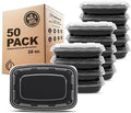 Freshware Meal Prep Containers [50 Pack] 1 Compartment Food Storage Containers with Lids, Bento Box, BPA Free, Stackable, Microwave/Dishwasher/Freezer Safe (16 oz)