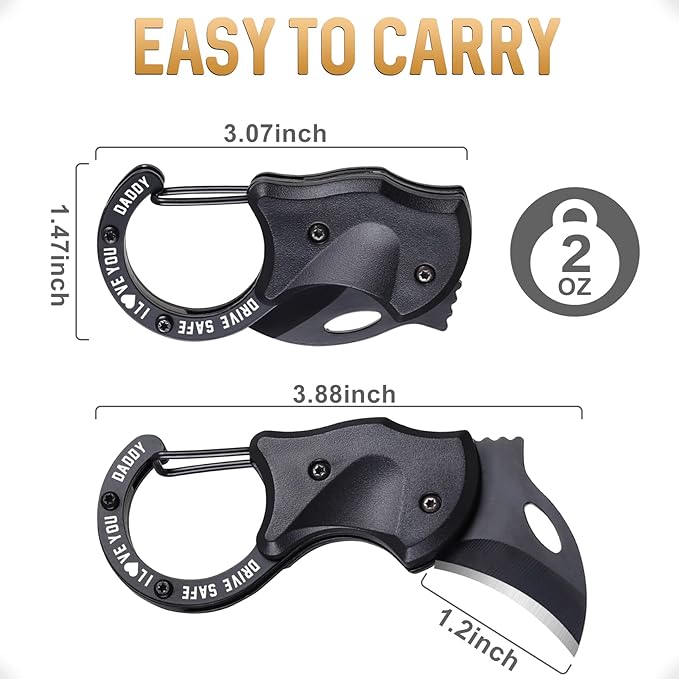 Gifts for Dad Fathers Day, Fathers Day Dad Gifts, EDC Box Cutter for Camping Hiking Fishing, Birthday Gift Ideas for Daddy, EDC Tool Gift from Daughter Son