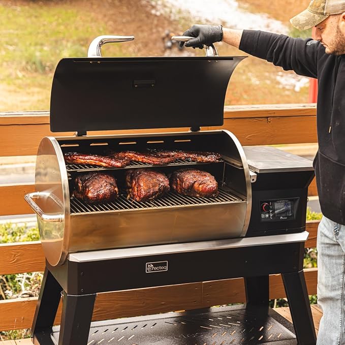 recteq Pellet Grill - Deck Boss 800, Pellet Smoker Grill, Wi-Fi-Enabled, Electric Pellet Grill, Deck Boss + BBQ Master Bundle