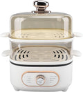2 Tier Electric Food Steamer, 1200W Stackable Steam Cooker Electric Hot Pot Vegetable Steamer for Vegetable Seafood Soup Noodles Ramen Cooker (US)