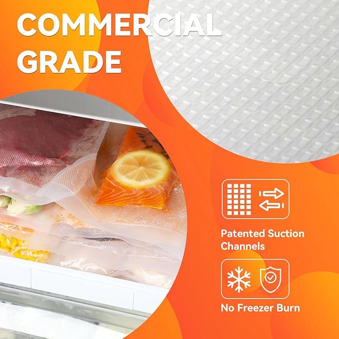 Wevac Vacuum Sealer Bags 100 Gallon 11x16 Inch for Food Saver, Seal a Meal, Weston. Commercial Grade, BPA Free, Heavy Duty, Great for vac storage, Meal Prep and Sous Vide