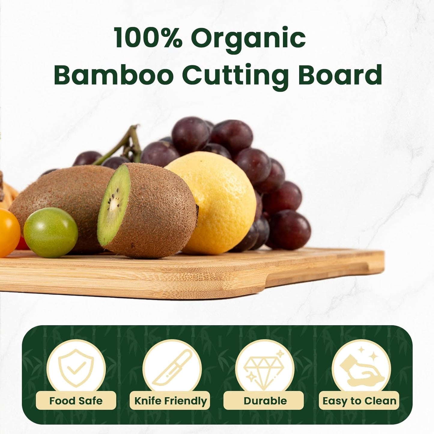 Heimlove 30" Stove Top Cover, Extra Large Bamboo Cutting Boards for Kitchen, Noodle Board Stove Cover Wooden Kitchen Sink Cover, Turkey Carving Board with Juice Groove and Handles