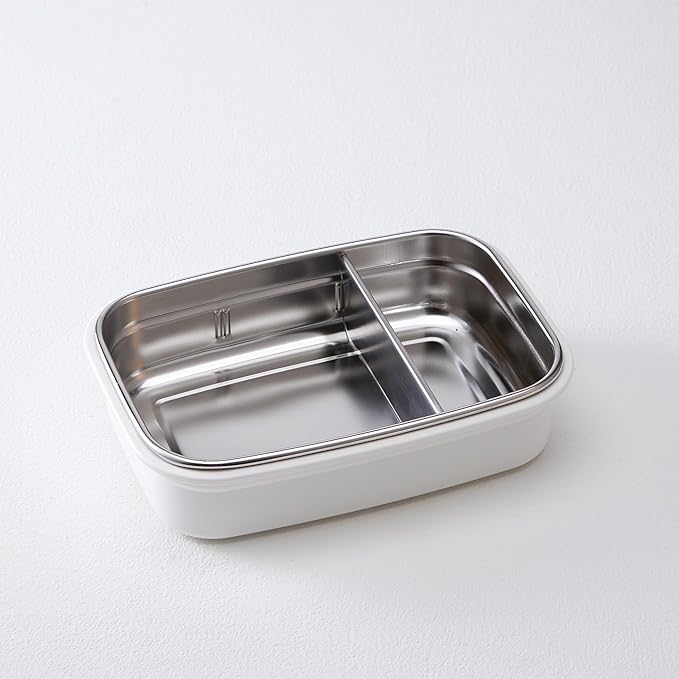 Innobaby Keepin' Fresh Stainless Steel Divided Bento Snack Box with Lid for Kids and Toddlers, Removable Divider, BPA Free, 19 oz, Aqua