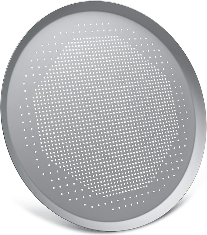 Beasea Pizza Pan, 16 Inch Pizza Tray with Holes for Oven Nonstick Perforated Pizza Crisper Tray Bakeware, Aluminum Alloy Round Pizza Baking Pans Stainless Cooking Dish for Home Kitchen Restaurant
