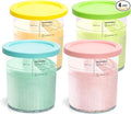 4 Pack Creami Deluxe Pints & Lids, 24oz Family Size XL Cups for Ninja Creami 11-in-1 NC501 NC500 Series Deluxe Ice Cream Maker