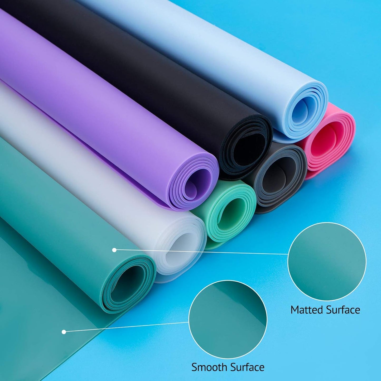 Gartful Silicone Mats for Kitchen Counter, Thicker 0.06", 25 x 17 inches Multipurpose Table Mat, Silicone Pad Desk Work Mat, Nonstick Nonskid Heat-Resistant Pad, Placemat, Dark Gray