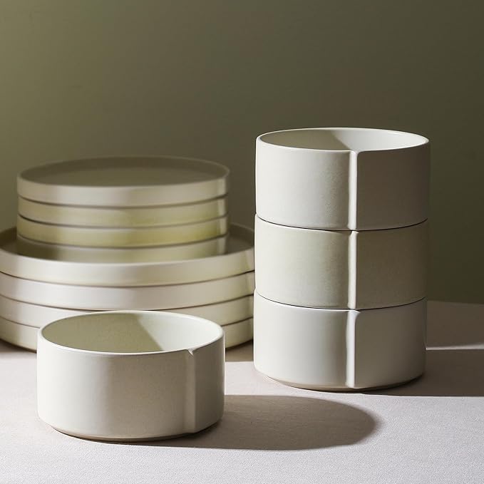 Stone Lain Bao 4-Piece Bowl Set Stoneware, Beige
