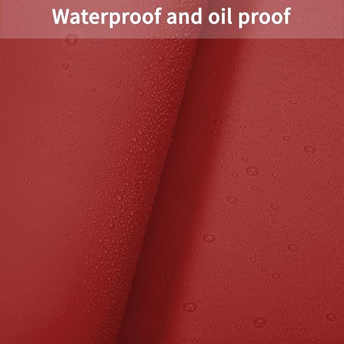 Leather Table Cover,1.8mm Thick,12x90 Inch Desk Cover,Dresser Cover Top,Dresser Protector Top,Dresser Cover,End Table Cover.(Black+Wine Red,12x90)