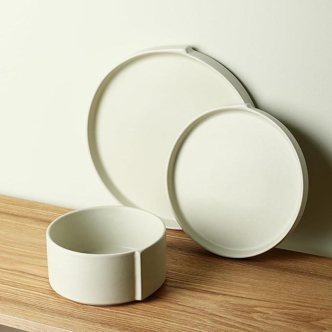 Stone Lain Bao 12-Piece Dinnerware Set Stoneware, Beige