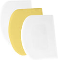 SURDOCA Dough Scraper Bench Scraper - 3P 11.8x7.3" Plastic Flexible Bowl Scraper, Sharp Edge & Angles Cake Scraper. Non-Slip Bakeware Decorating Tools Sculpting & Modeling Tools - White+Yellow+White